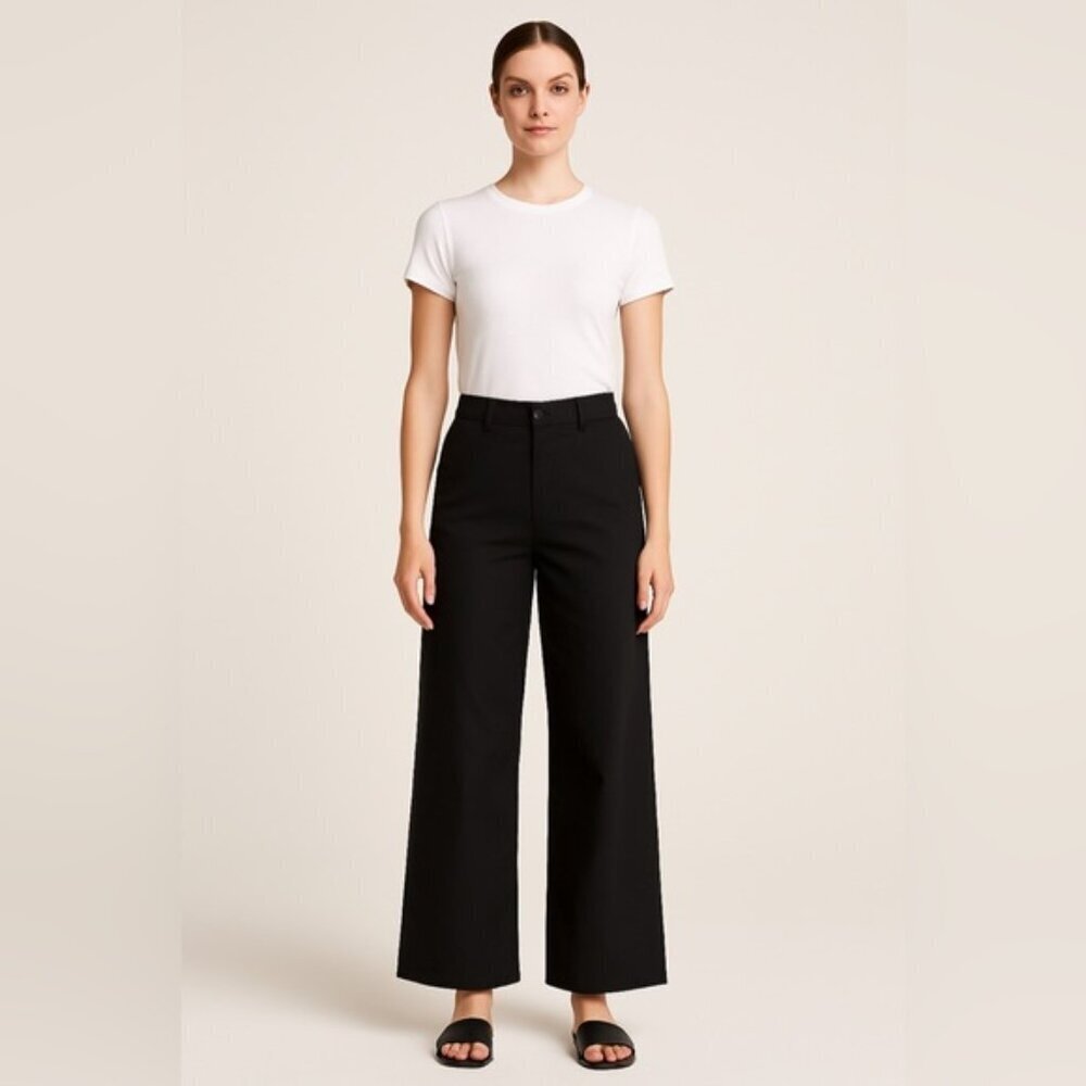 7 For All Mankind Women’s Wide-Leg Black Dress Pants Size S